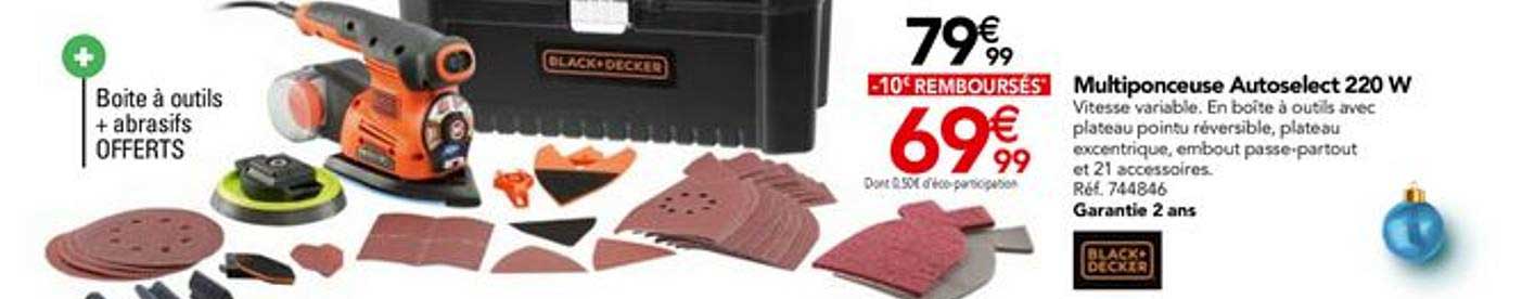 multiponceuse autoselect 220 w black + decker