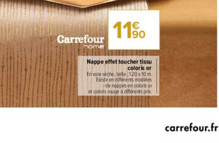 nappe effet toucher tissu coloris or carrefour home
