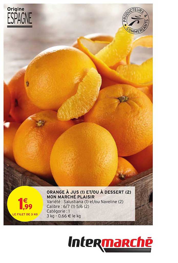 orange à jus et-ou à dessert mon marché plaisir