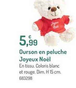 ourson en peluche joyeux noël