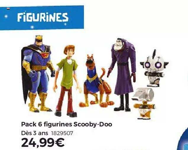 pack 6 figurines scooby doo