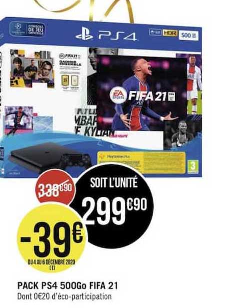 pack ps4 500go fifa 21