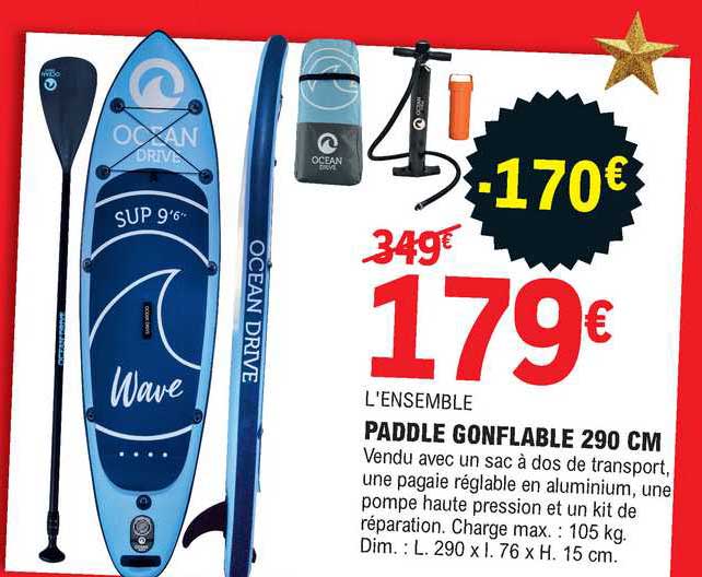 Paddle Gonflable 290 Cm Ocean Drive