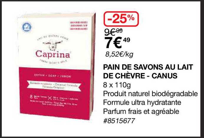 Pain De Savons Au Lait De Chèvre - Canus