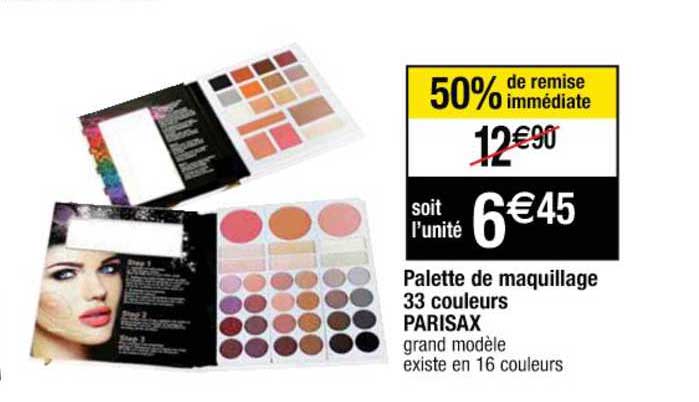 palette de maquillage 33 couleurs parisax