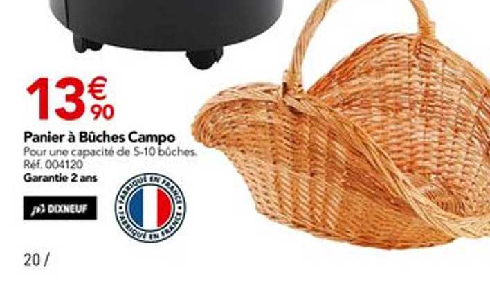 panier à bûches campo dixneuf