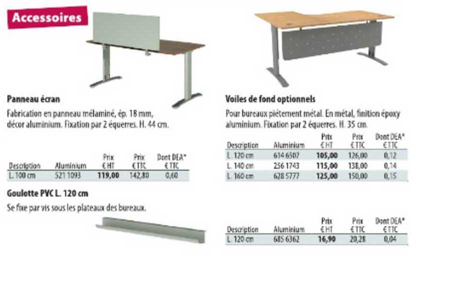 panneau écran voiles de fond optionnels
