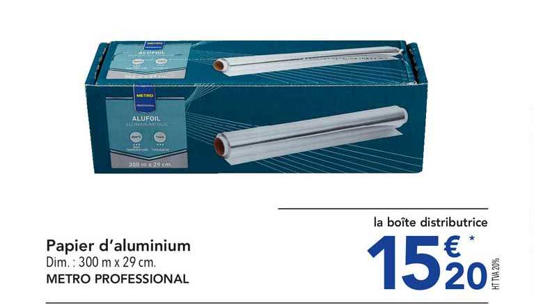 papier d'aluminium metro professional