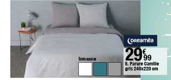 parure camille gris 240x220 cm dreaméa