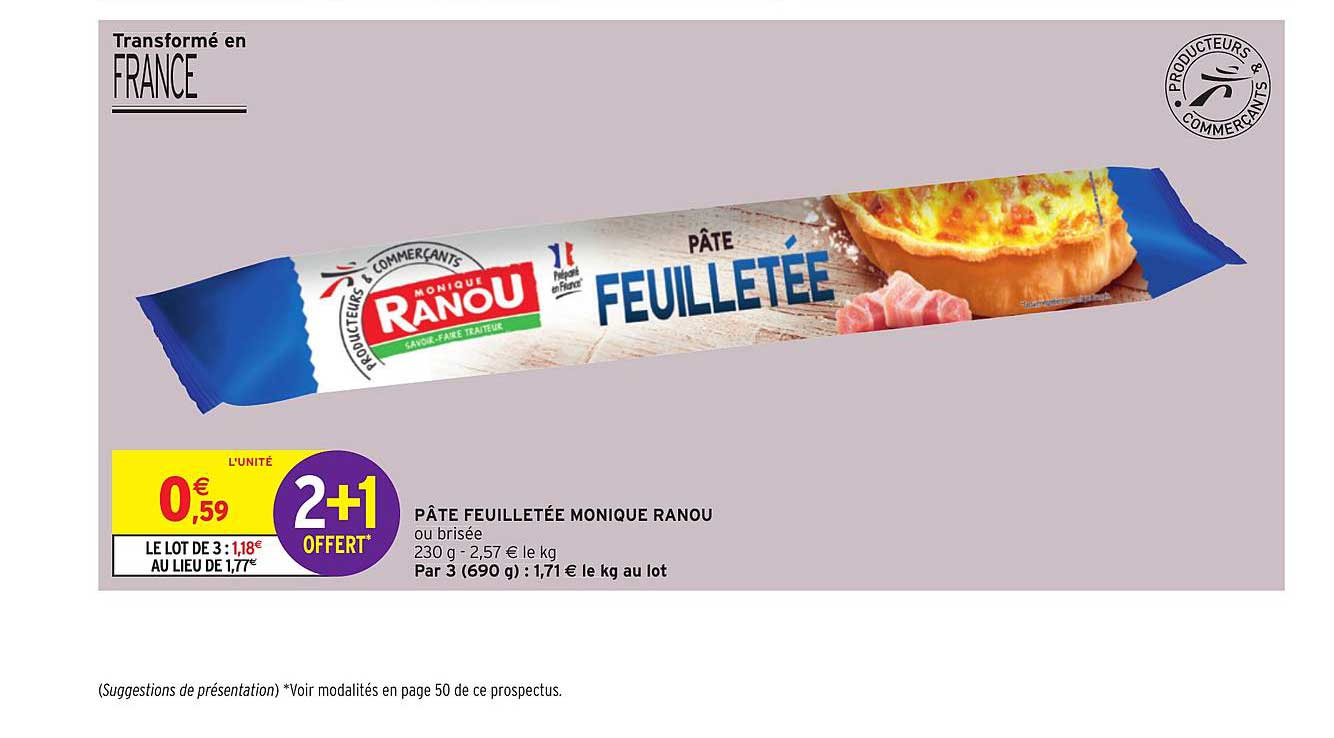 pâte feuilletée monique ranou