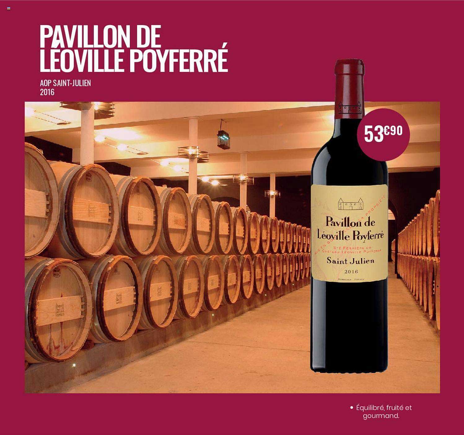 pavillon de leoville poyferré aop saint julien 2016