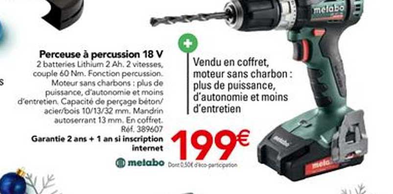 Perceuse à Percussion 18 V Metabo