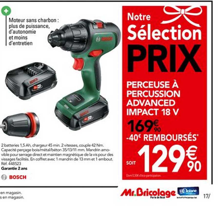 perceuse à percussion advanced impact 18 v bosch
