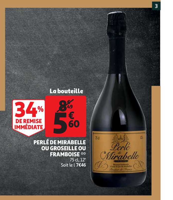 Perlé De Mirabelle Ou Groseille Ou Framboise