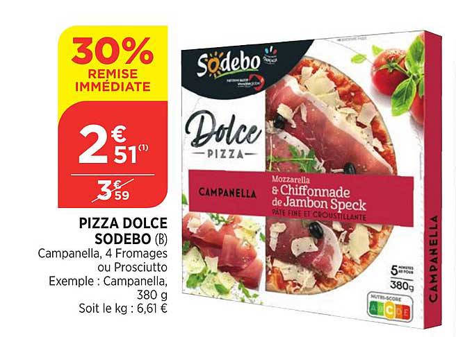 Pizza Dolce Sodebo 30% De Remise Immédiate