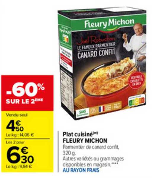 plat cuisiné fleury michon