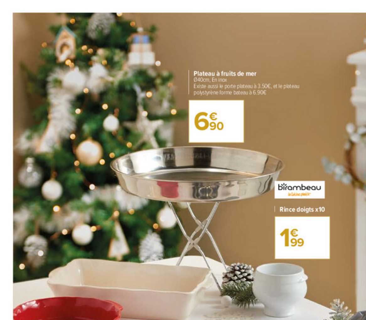 plateau à fruits de mer , rince doigts x10