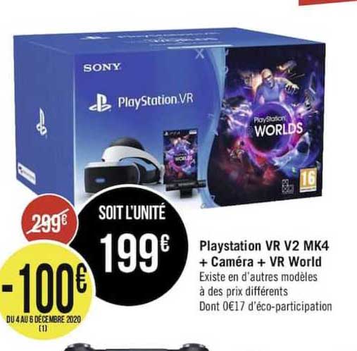 playstation vr v2 mk4 + caméra + vr world