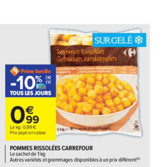 Pommes Rissolées Carrefour
