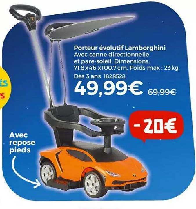 porteur évolutif lamborghini