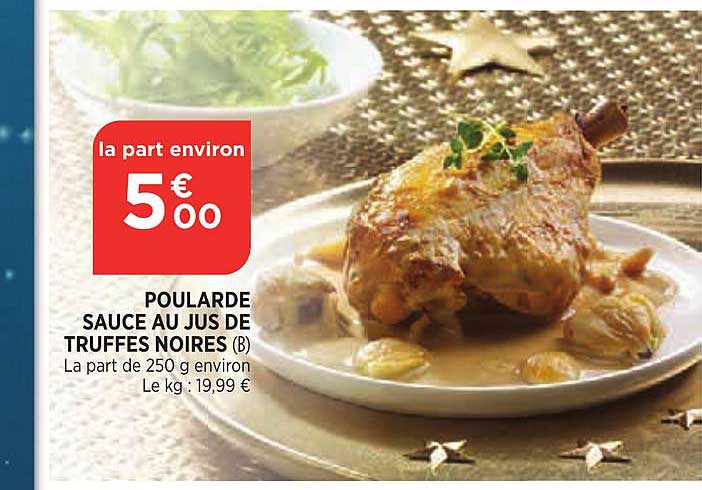 poularde sauce au jus de truffes noires