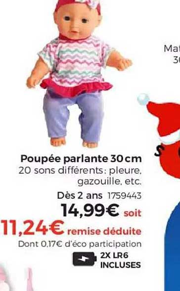 poupée parlante 30 cm