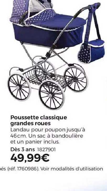 poussette classique grandes roues