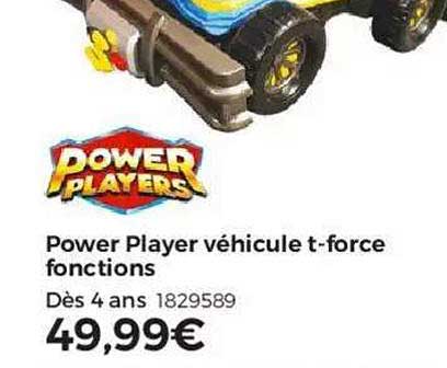 power player véhicule t force fonctions