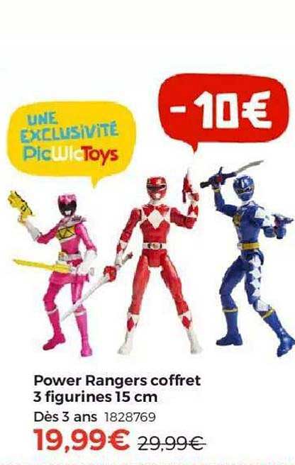 power rangers coffret 3 figurines 15 cm