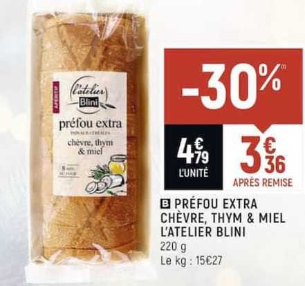 préfou extra chèvre, thym & miel l'atelier blini