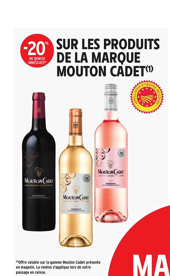 produits de la marque mouton cadet