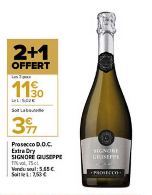 prosecco d.o.c. extra dry signare giuseppe