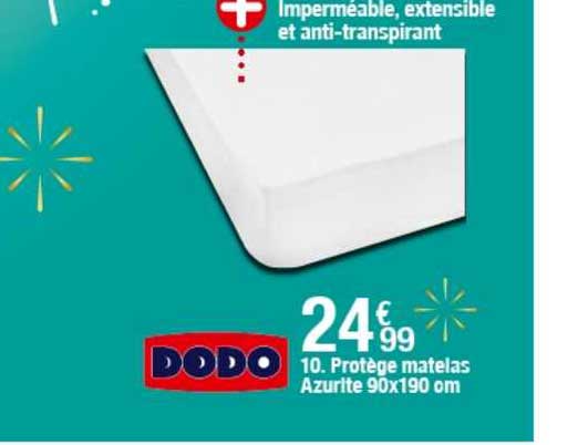 protège matelas azurite 90x190 cm dodo