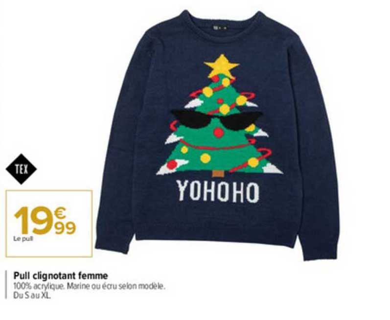 pull clignotant femme tex