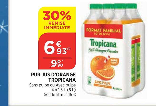 Pur Jus D'orange Tropicana