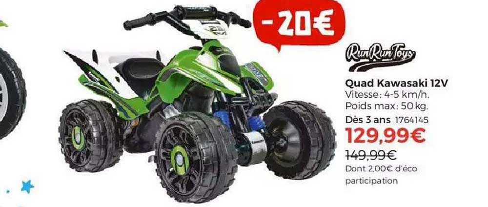 quad kawasaki 12v run run toys