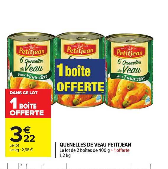 quenelles de veau petitjean