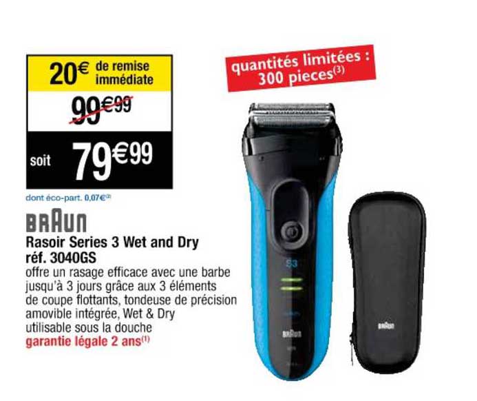 Rasoir Series 3 Wet And Dry Braun