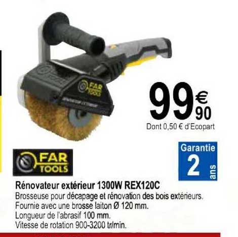 rénovateur extérieur 1300w rex120c far tools