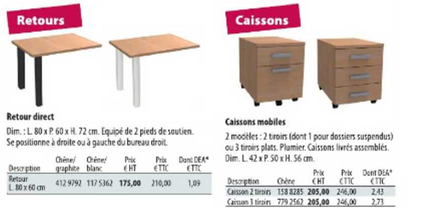 retour direct caissons mobiles