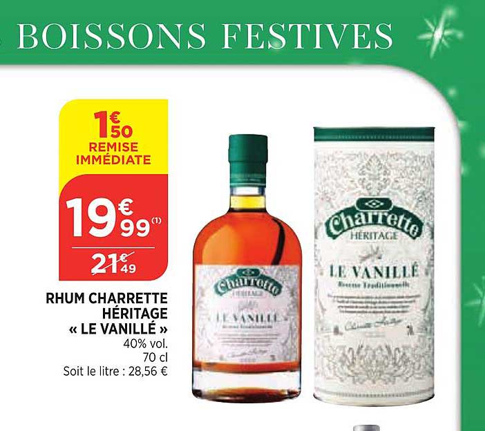 Rhum Charrette Héritage «le Vanillé»