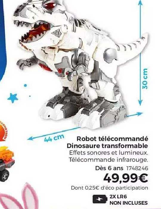 Robot Télécommandé Dinosaure Transformable