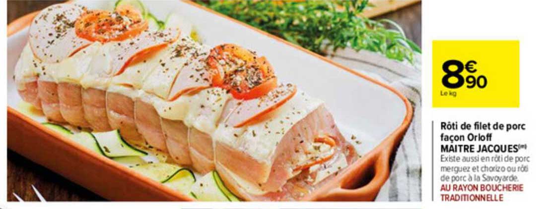 rôti de filet de porc façon orloff maître jacques