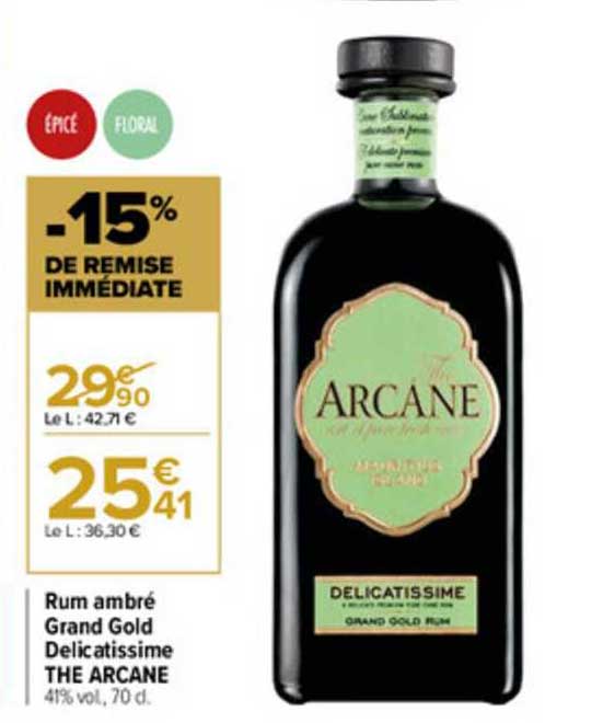 Rum Ambré Grand Gold Delicatissime The Arcane