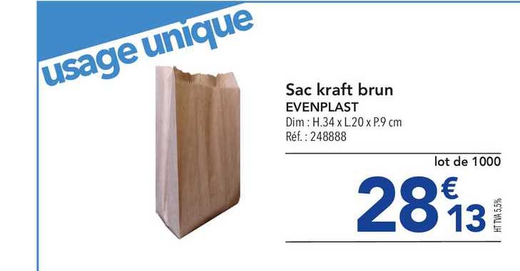 Sac Kraft Brun Evenplast