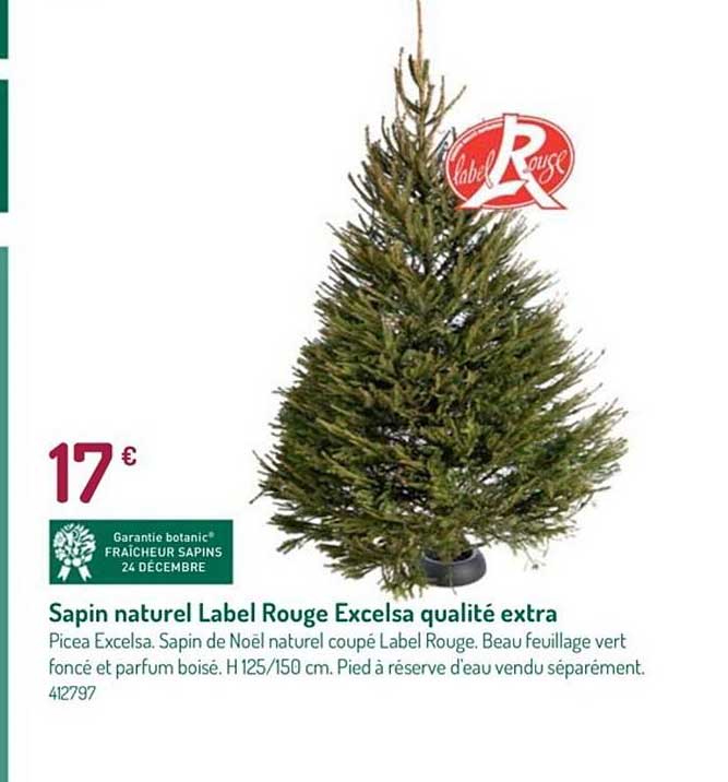 sapin naturel label rouge excelsa qualité extra