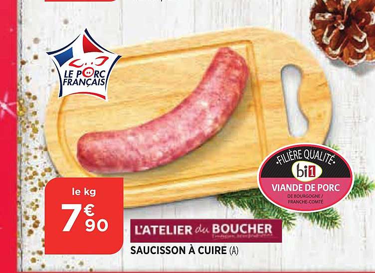 saucisson à cuire l'atelier du boucher