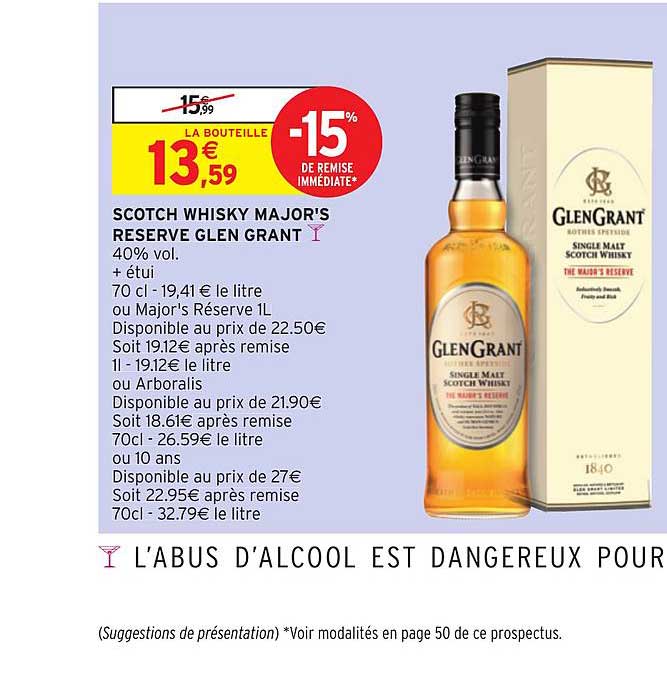 scotch whisky major's reserve glen grand