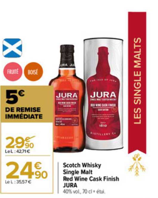 Scotch Whisky Single Malt Red Wine Cask Finish Jura