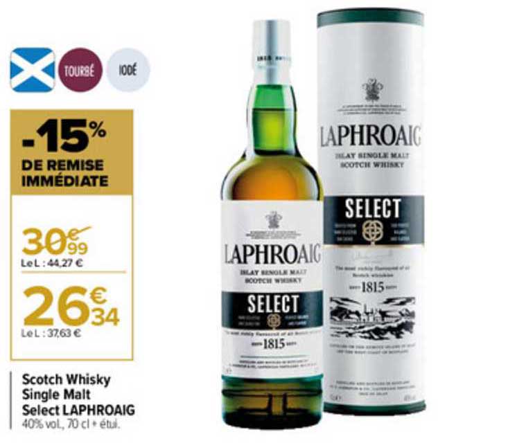 scotch whisky single malt select laphroaig